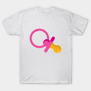 Pink Pacifier Baby Girl T-Shirt